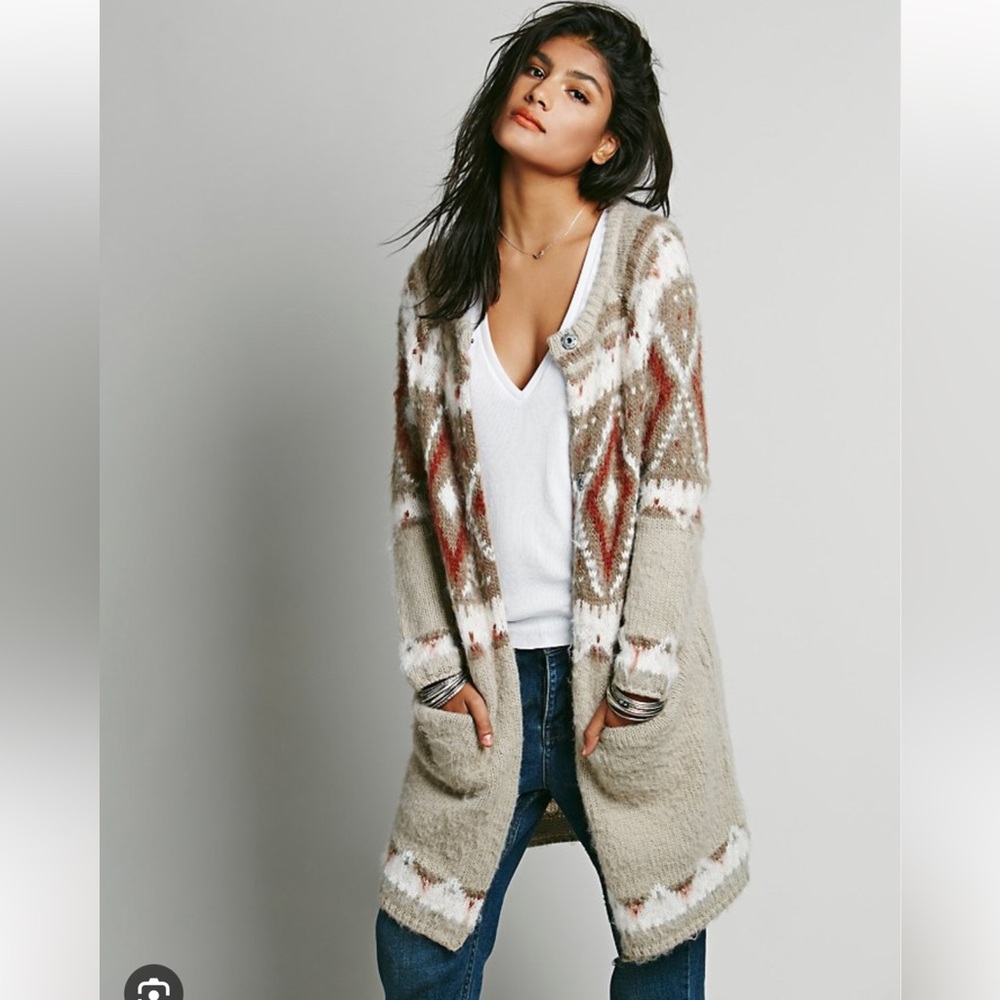 Free People Fair Isle Mohair Sweater